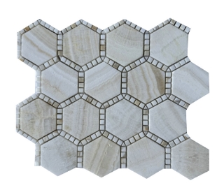 Picture of Elysium - Hexagon Mosaic Deco Onyx Ivory