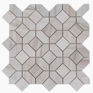 Picture of Elysium - Marble Mosaics Eclipse Wooden White Honed