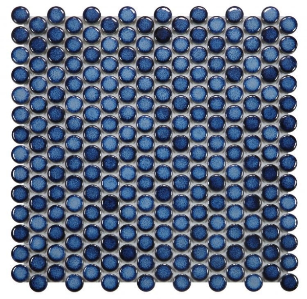 Picture of Elysium - Hulu Penny Round Mosaic Blue