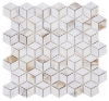 Picture of Elysium - Precious Stone Mosaics Cubic Calacatta Gold