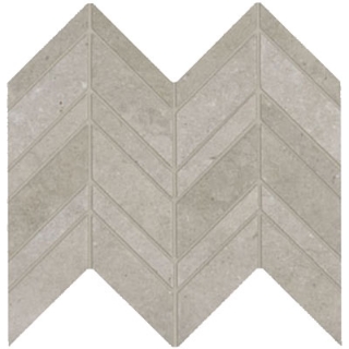 Picture of Marazzi - Modern Formation Chevron Mosaic Headland Fog