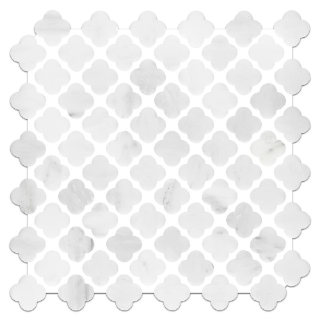 Picture of Elon Tile & Stone - Clover Mosaics Pearl White Honed