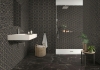 Picture of Roca - Rockart Metal Mosaics Nero Marquina Geo