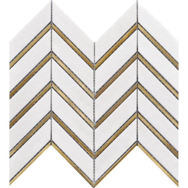 Picture of Roca - Rockart Metal Mosaics Tassos Arrow