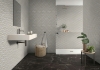 Picture of Roca - Rockart Metal Mosaics Carrara White Geo