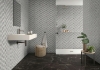 Picture of Roca - Rockart Mosaics Chevron White Gray