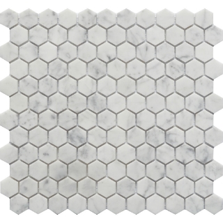 Picture of Roca - Rockart Mosaics Hexagon Carrara 1 x 1