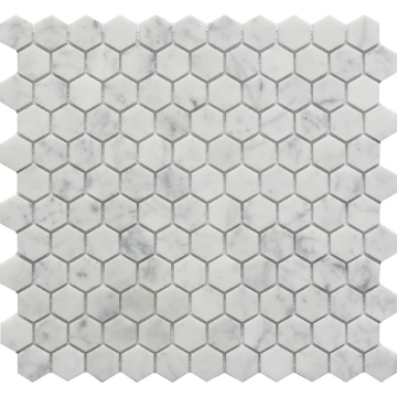 Picture of Roca - Rockart Mosaics Hexagon Carrara 1 x 1