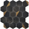 Picture of Roca - Rockart Mosaics Hexagon Nero Marquina