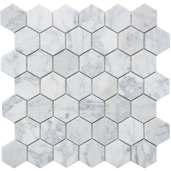Picture of Roca - Rockart Mosaics Hexagon Carrara 2 x 2