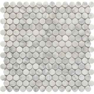 Picture of Roca - Rockart Mosaics Penny Round Carrara