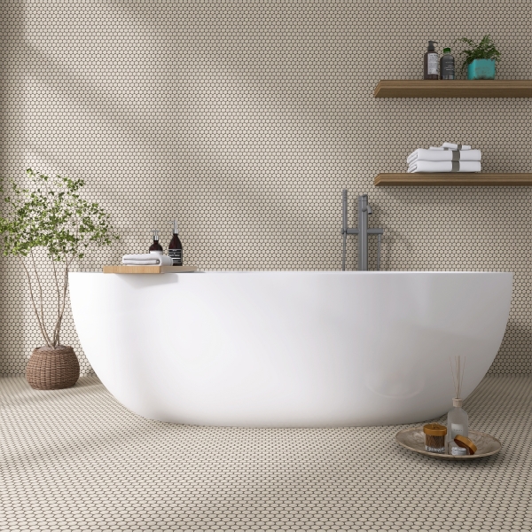 Picture of Emser Tile - Source Penny Round Fawn