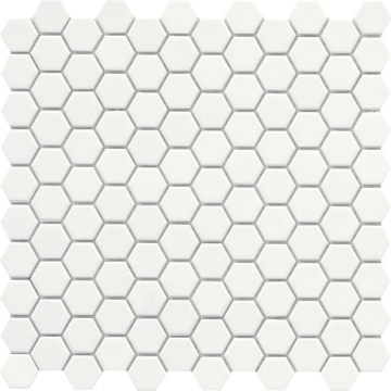 Picture of Emser Tile - Source 1 x 1 Hex Mosaic Pure White