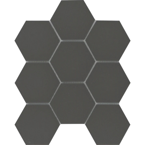 Picture of Emser Tile - Source 3 x 3 Hex Mosaic Black