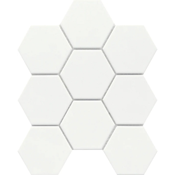 Picture of Emser Tile - Source 3 x 3 Hex Mosaic Pure White