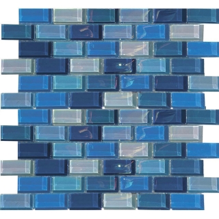 Picture of Tesoro - Lux Aqua Mosaic 1 x 2 Bazaar