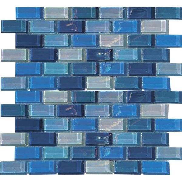 Picture of Tesoro - Lux Aqua Mosaic 1 x 2 Bazaar
