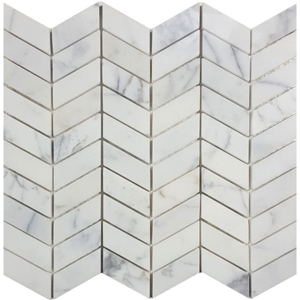 Picture of Tesoro - Metropolitan Stone Chevron Mosaic Calacatta Gold