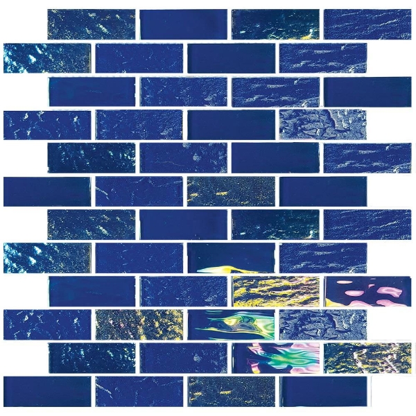 Picture of Tesoro - Nautical 1 x 3 Mosaic Naval Blue