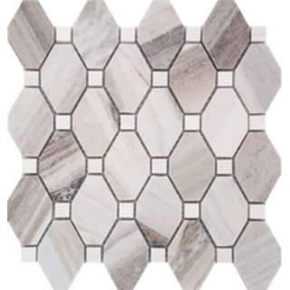 Picture of Tesoro - Pietra Antica Antiqued Stones Elongated Hex Dot Mosaic Skyline