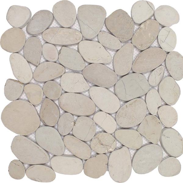 Picture of Tesoro - Ocean Stones Sliced Mosaic Cream