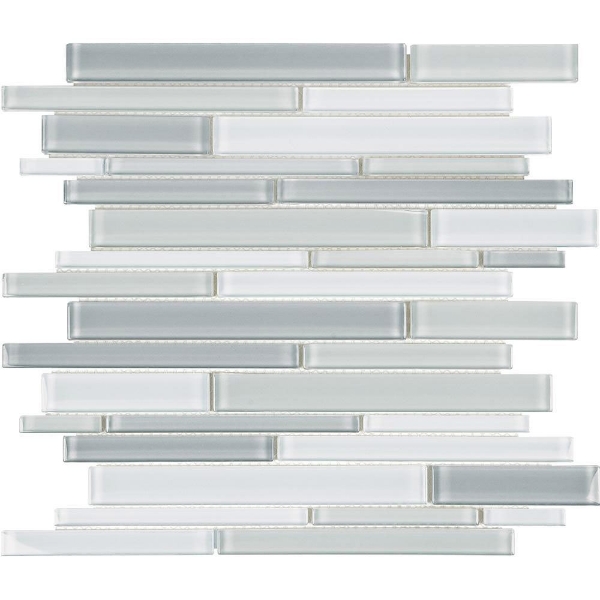 Picture of Tesoro - Element Glass Random Linear Mosaic Shades of Grey