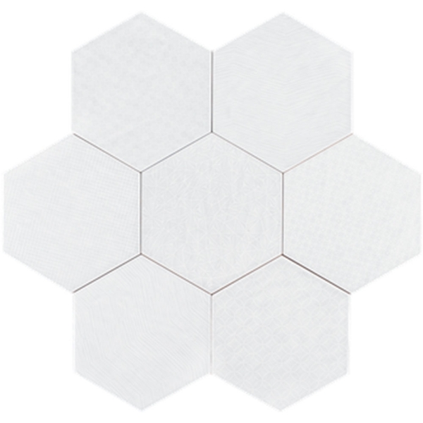 Picture of Tesoro - Albatross Hexagon Deco White Deco Matte