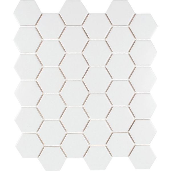 Picture of Tesoro - Gallery Hexagon Mosaic White Textured