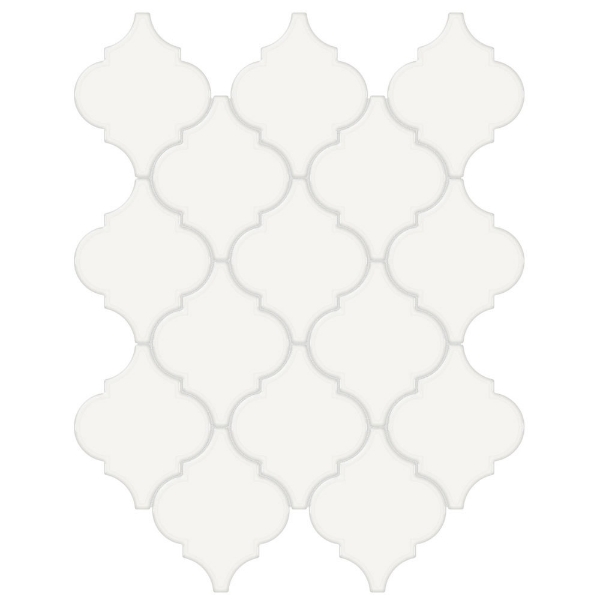 Picture of Tesoro - Soho Arabesque Mosaic Canvas White