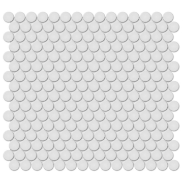 Picture of Tesoro - Soho Penny Round Mosaic Gallery Grey Glossy