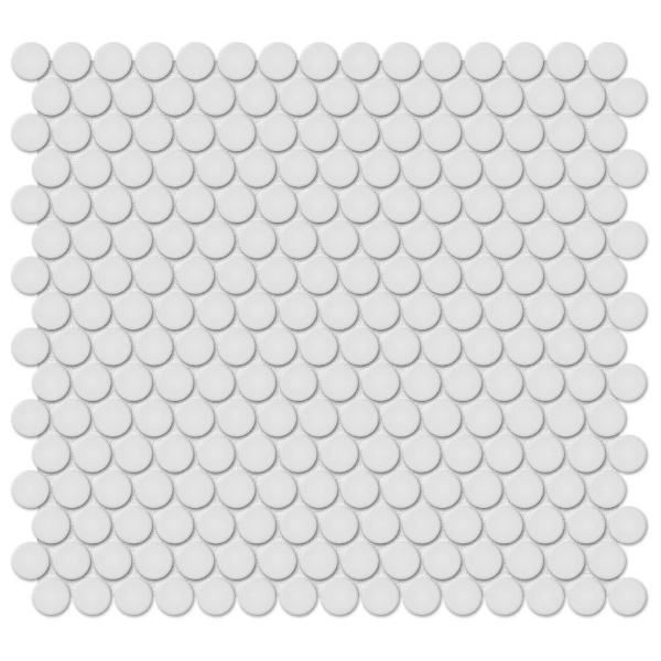 Picture of Tesoro - Soho Penny Round Mosaic Gallery Grey Matte