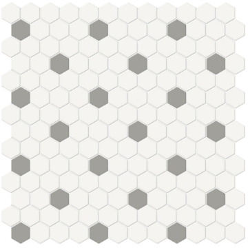 Picture of Tesoro - Soho Mosaic Hex 1 Mosaic White & Cement Chic