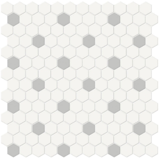 Picture of Tesoro - Soho Mosaic Hex 1 Mosaic White & Loft Grey