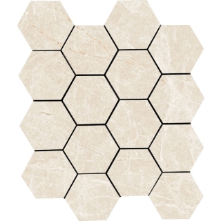 Picture of Tesoro - Lucca Hexagon Mosaic Crema Marfil Polished