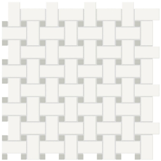 Picture of Tesoro - Soho Basketweave Mosaic White & Soft Sage