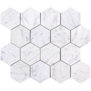 Picture of Tesoro - Venatino Goia Hexagon Mosaic Clawed Stone