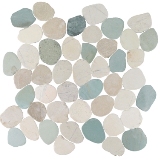 Picture of Tesoro - Beachstones White Green Tan