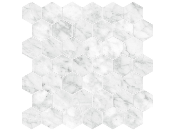 Picture of Tesoro - La Marca 2 Hex Mosaic Matte Carrara Gioia