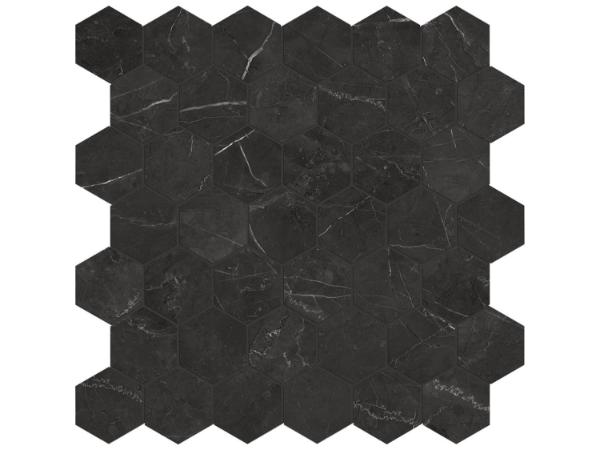 Picture of Tesoro - La Marca 2 Hex Mosaic Polished Nero Venato