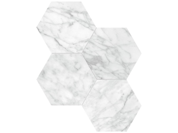 Picture of Tesoro - La Marca 6 Hex Mosaic Matte Carrara Gioia