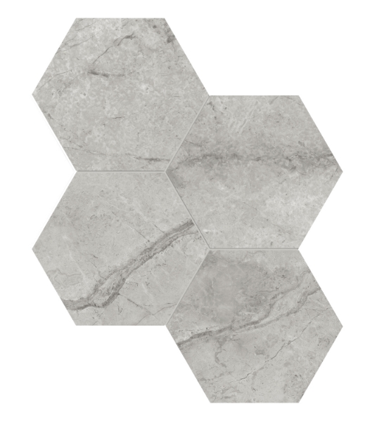 Picture of Tesoro - La Marca 6 Hex Mosaic Matte Paradiso Argento