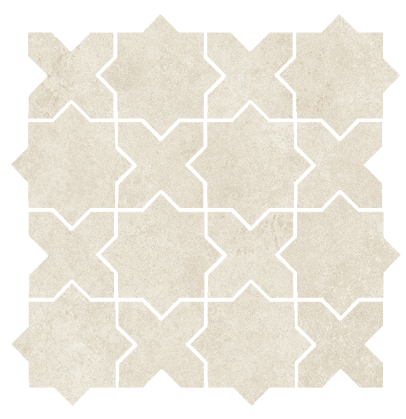 Picture of Tesoro - Solida Star Cross Mosaic Ivory