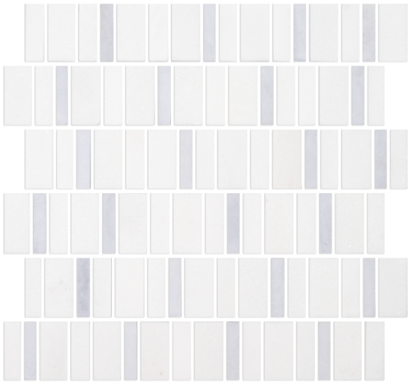 Picture of Tesoro - Metro Blend Thassos Irregular Stacked Thassos Blue
