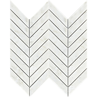 Picture of Emser Tile - Marble Chevron Mosaic Winter Frost