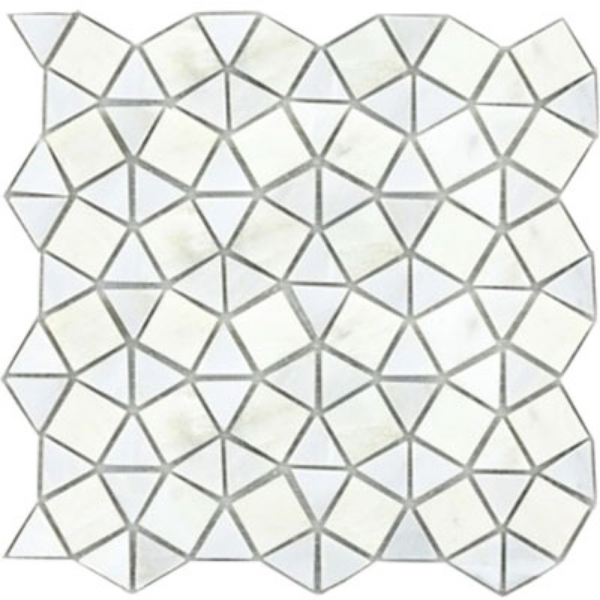 Picture of Emser Tile - Marble Geometric Mosaic Winter Frost