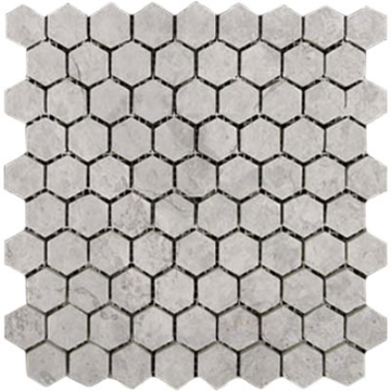 Picture of Emser Tile - Marble Hexagon Mosaic Polished Silver