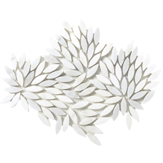 Picture of Emser Tile - Marble Leaf Mosaic Winter Frost