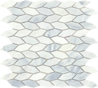 Picture of Emser Tile - Marble Marquise Mosaic Winter Frost