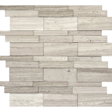 Picture of Emser Tile - Metro 3D Linear Mosaic Cream