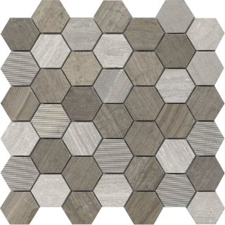 Picture of Emser Tile - Metro Hexagon Mix 2 x 2 Gray